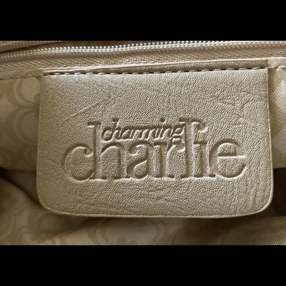 CHARMING CHARLIE-GREEN & TAN CROSSB…